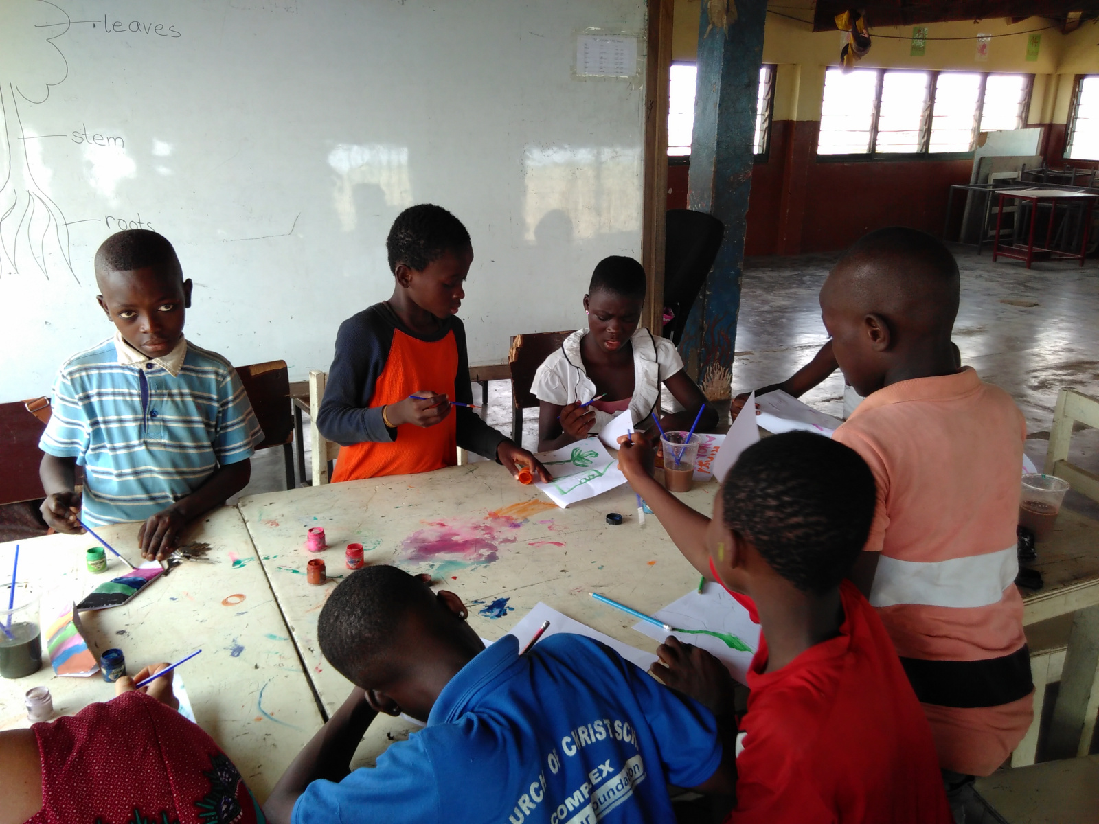 Zusammen mit Wasserfarben malen, dabei geht es immer turbulent zu und am Ende sind nicht nur die Bilder bunt Zusammen mit Wasserfarben malen, dabei geht es immer turbulent zu und am Ende sind nicht nur die Bilder bunt