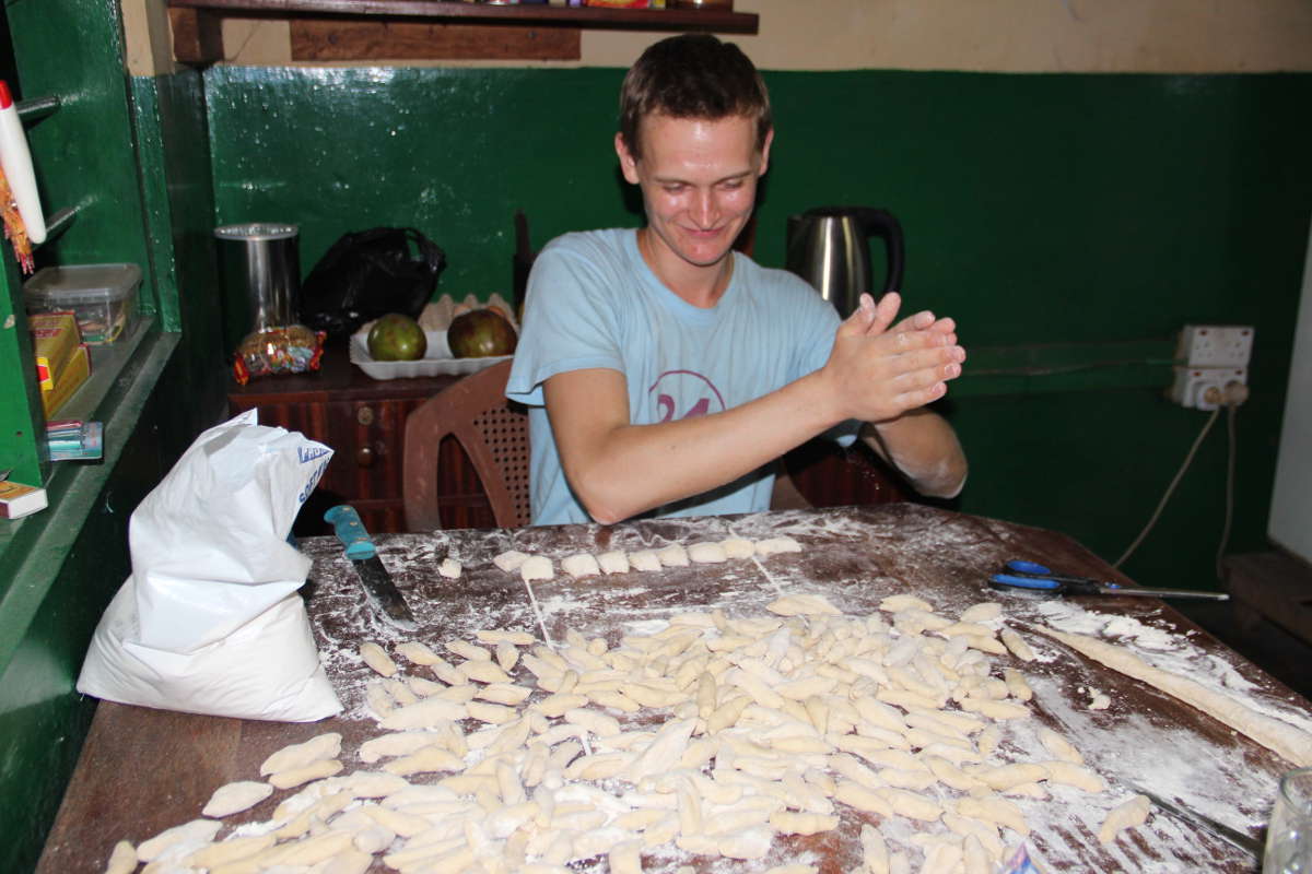 Wenn einen das Heimweh packt, werden Deutsche Gerichte, wie Schupfnudeln gekocht.